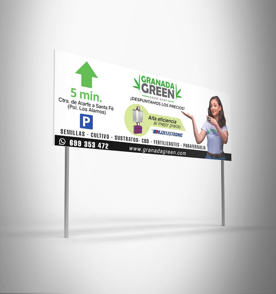 Diseño de valla publicitaria en Granada — publicidad exterior