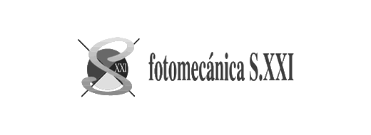 Logotipo de Fotomecánica S. XXI, marca para la que ha trabajado Jose Carlos Nieto